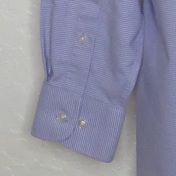 Stafford* Men's Long Sleeve Button Down Curved Hem Pocket Dress‎ Shirt~ Large - Picture 11 of 12